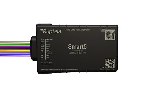 RUPTELA Smart5 - Compact vehicle GPS tracker with CAN bus and OBD reading, BLE 5.0, and rugged housing options